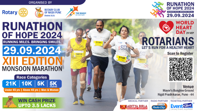 RUNATHON OF HOPE 2024  13th Edition  Monsoon Marathon