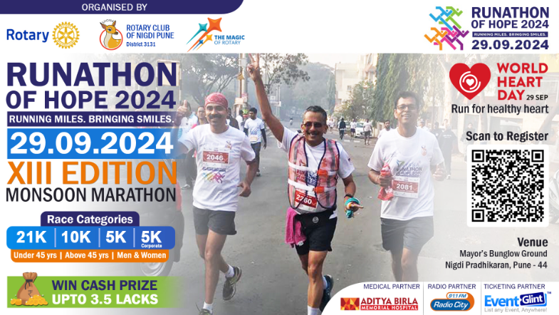 RUNATHON OF HOPE 2024 - 13th Edition  Monsoon Marathon